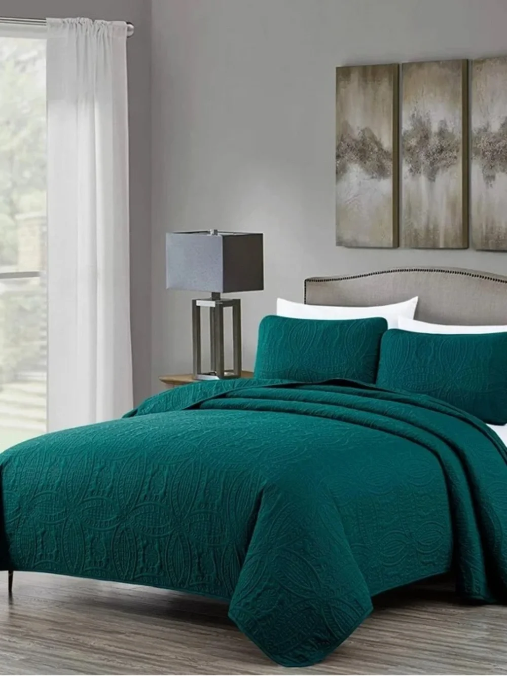 Teal Textured comforter  Set Teal king 3 piece set